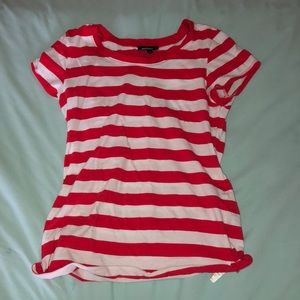 red and white shirt